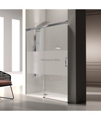 Mampara de ducha 1 fijo + 1 puerta corredera ✓ Glasé GS102