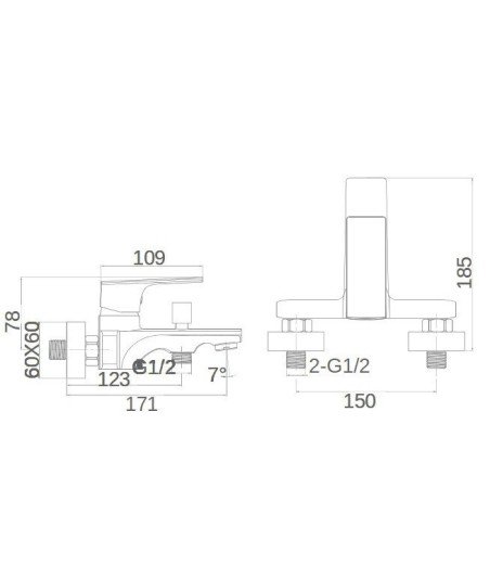Grifería de ducha Bali IMEX - BDI017-5 en oferta