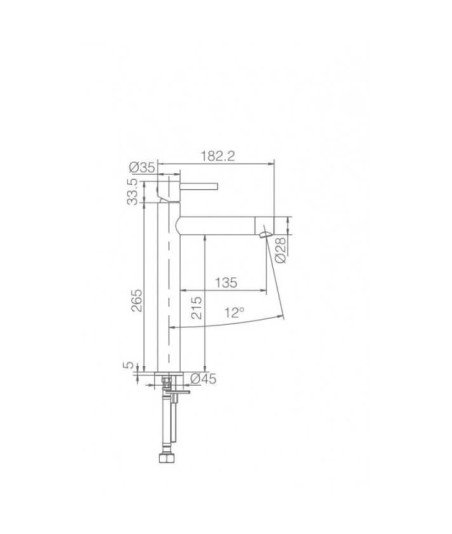 Grifo monomando de caño alto Acero inox S316 Moscú IMEX