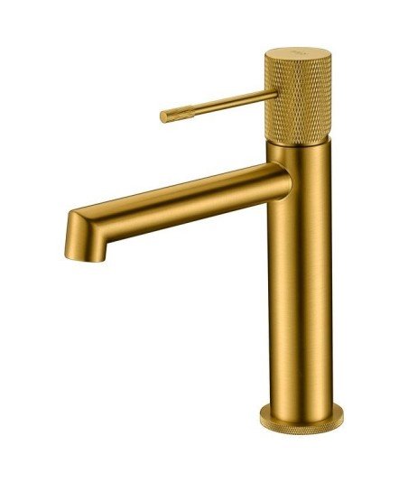 Grifo monomando lavabo oro cepillado line IMEX - BDD038-1OC