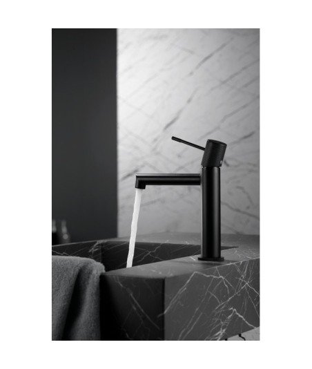 Grifo monomando de lavabo negro mate line IMEX - BDD038-1NG