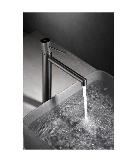 Grifo caño alto de lavabo line IMEX black gun metal | BDD038-3BGM