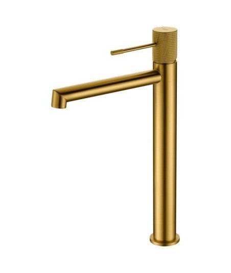 Grifo caño alto de lavabo line IMEX oro cepillado - BDD038-3OC