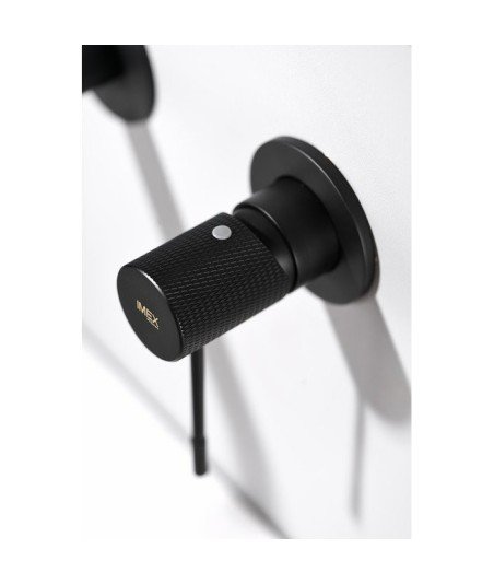 Grifo negro mate empotrado de lavabo Line IMEX - GLD038/NG