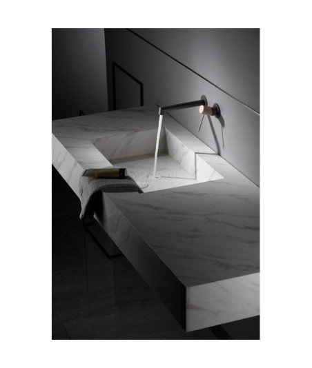 Grifo gris champan empotrado de lavabo Line IMEX - GLD038/GC
