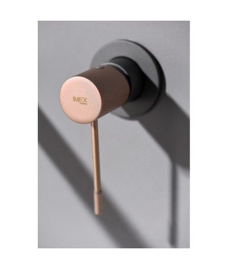 Grifo gris champan empotrado de lavabo Line IMEX - GLD038/GC