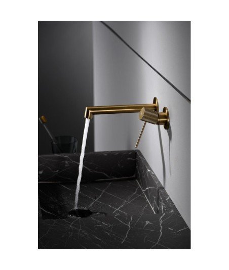 Grifo oro cepillado empotrado de lavabo Line IMEX - GLD038/OC