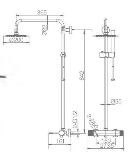Columna de ducha line IMEX | BDD038 oferta