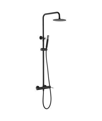 Columna negra mate de ducha line IMEX - BDD038/NG
