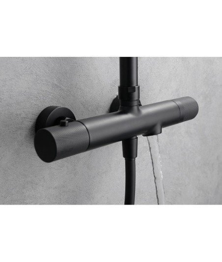 Columna de bañera line negra mate imex - BTD038-B/NG