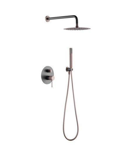 Ducha  gris champan empotrada pared line IMEX - GPD038/GC