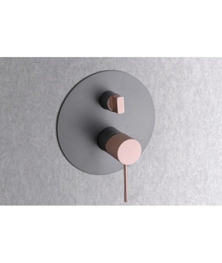 Ducha  gris champan empotrada pared line IMEX - GPD038/GC