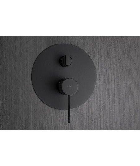 Ducha negro mate empotrada pared line IMEX - GPD038/NG