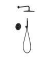 Ducha termostática negra empotrada pared line IMEX - GTD038/NG