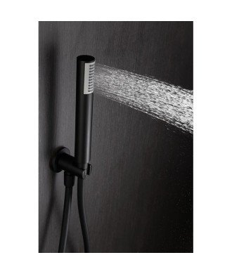 Ducha termostática negra empotrada pared line IMEX - GTD038/NG