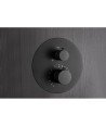Ducha termostática negra empotrada pared line IMEX - GTD038/NG
