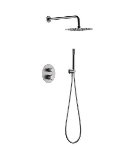 Ducha termostática níquel cepillado pared line IMEX - GTD038/NQ