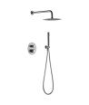 Ducha termostática níquel cepillado pared line IMEX - GTD038/NQ