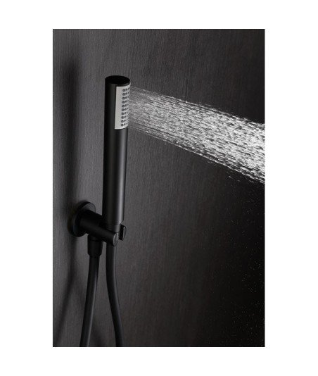 Ducha negro mate termostática empotrada techo line IMEX - GTD038/NG
