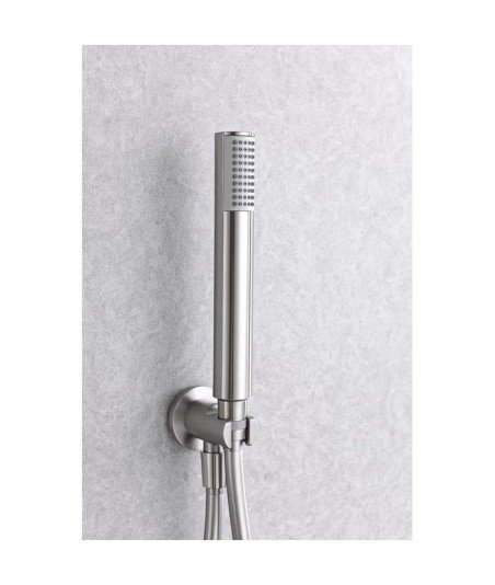 Ducha níquel cepillado termostática empotrada techo IMEX - GTD038/NQ