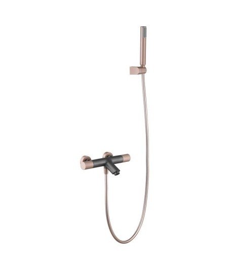 Grifería gris champan de bañera termostática line IMEX