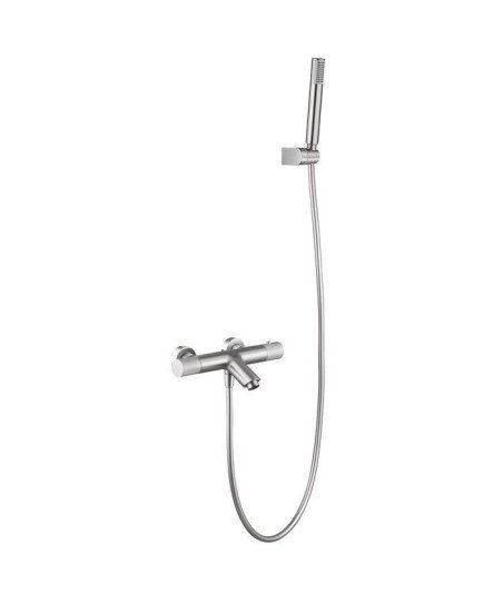 Grifería níquel cepillado de bañera termostática line IMEX