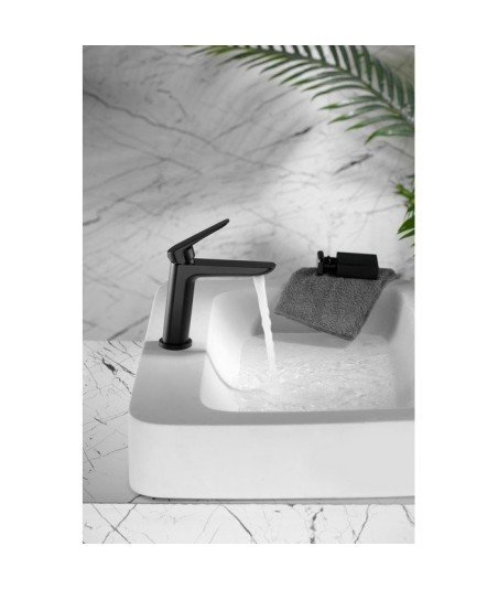 Grifo negro mate de lavabo Bélgica IMEX - BDZ044-1NG