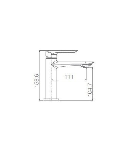 Grifo negro mate de lavabo Ural IMEX - BDG040-1NG