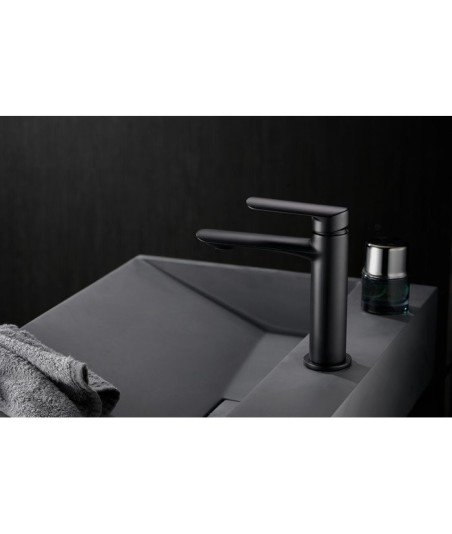 Grifo negro mate de lavabo Ural IMEX - BDG040-1NG