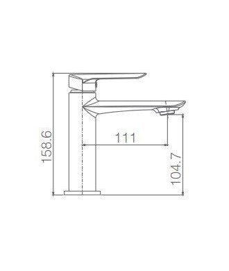 Grifo níquel cepillado de lavabo Ural IMEX - BDZ044-1NQ
