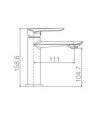 Grifo níquel cepillado de lavabo Ural IMEX - BDZ044-1NQ