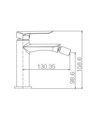 Grifo plata de bidé Ural IMEX - BDG040-2