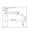 Grifo plata de bidé Ural IMEX - BDG040-2
