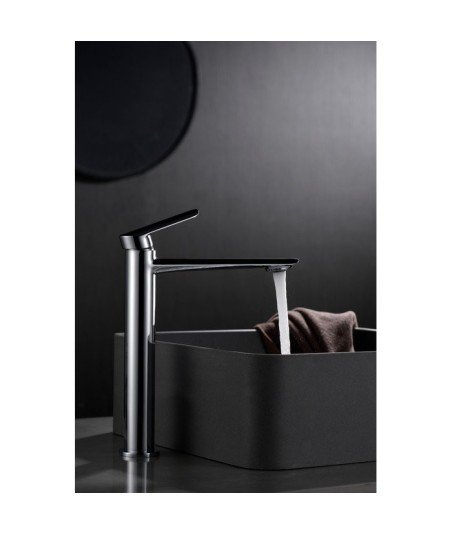 Grifo caño alto cromo de lavabo Ural IMEX - BDZ044-2NG
