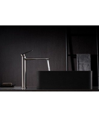 Grifo  caño alto níquel cepillado de lavabo Ural IMEX - BDG040-3NQ