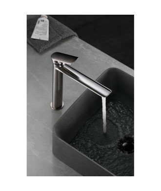 Grifo  caño alto níquel cepillado de lavabo Ural IMEX - BDG040-3NQ