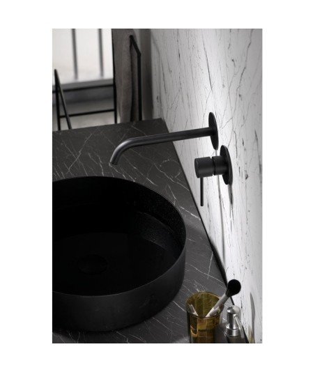 Grifo negro mate empotrado de lavabo Etna IMEX | GLT023/NG