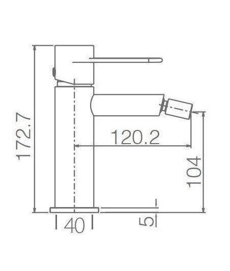 Grifo plata de bidé Milos IMEX | BDYS045-2