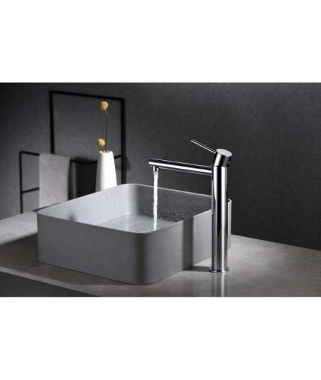 Grifo plata de lavabo caño alto Milos stick IMEX - BDYS045-3