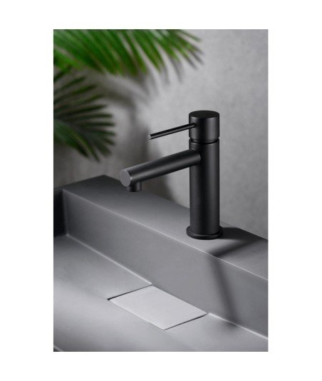 Grifo negro de lavabo Milos IMEX | BDYS045-1NG