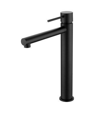 Grifo negro de lavabo en caño alto Milos IMEX - BDYS045-3NG