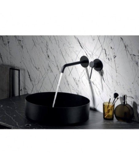 Grifo negro empotrado de lavabo Milos IMEX | GLIS045/NG