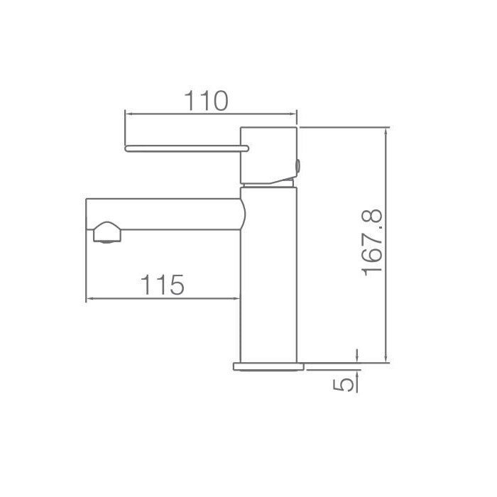 Grifo negro y oro rosa de lavabo Milos IMEX