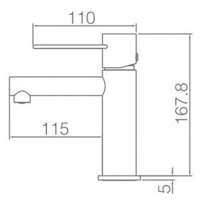 Grifo negro y oro rosa de lavabo Milos IMEX