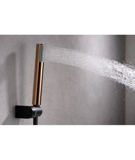 Grifería negro y oro rosa mate de bañera imex | BDYS045-4NOR
