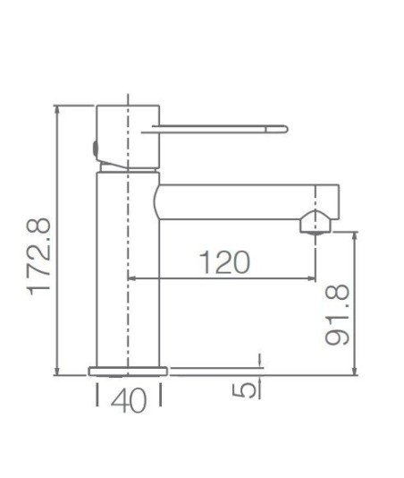 Grifo blanco mate de lavabo Milos stick IMEX - BDYS045-1BL