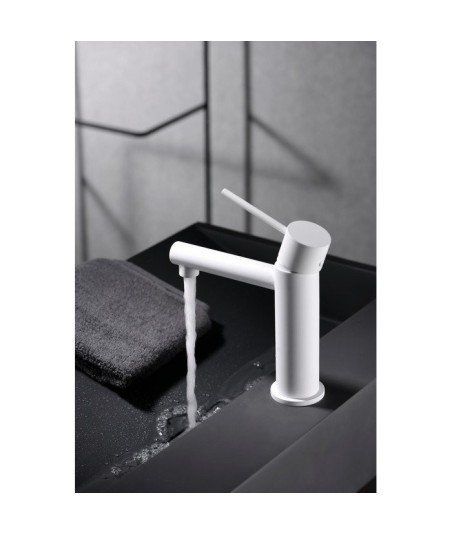 Grifo blanco mate de lavabo Milos stick IMEX - BDYS045-1BL