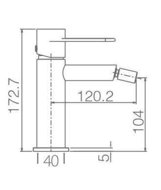 Grifo blanco de bidé Milos stick IMEX - BDYS045-2BL