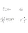 Ducha empotrada blanco mate pared Milos IMEX | GPMS045/BL
