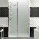 Mampara de ducha frontal 1 fijo más 1 puerta abatible